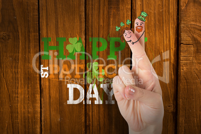 Composite image of patricks day fingers