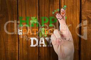 Composite image of patricks day fingers