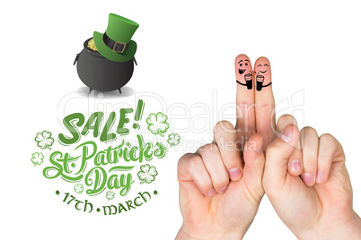 Composite image of patricks day fingers