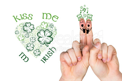 Composite image of patricks day fingers