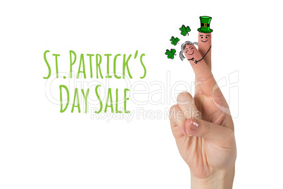 Composite image of patricks day fingers