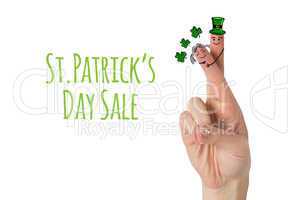 Composite image of patricks day fingers