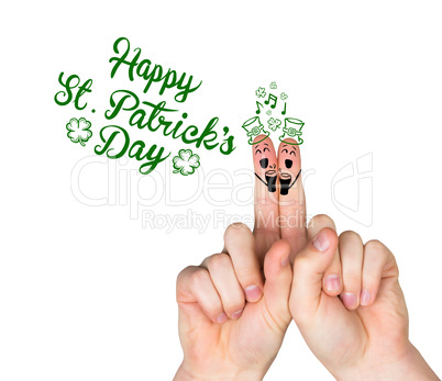 Composite image of patricks day fingers