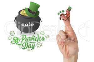 Composite image of patricks day fingers