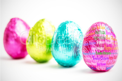 Composite image of happy easter in different languages