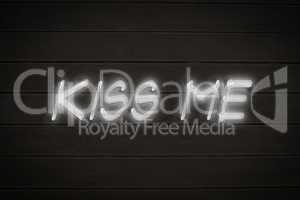 Composite image of kiss me sign