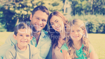 Family enjoying the sun