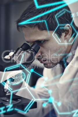 Composite image of science and medical graphic