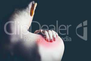 Woman with muscle injury