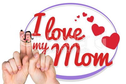 Composite image of fingers as a couple Composite image of fingers as a couple