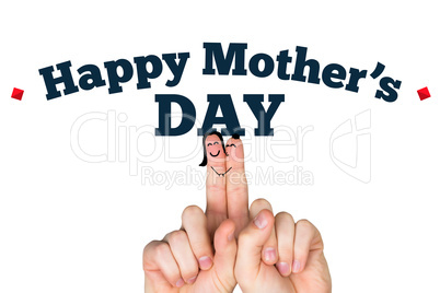 Composite image of fingers as a couple Composite image of fingers as a couple