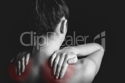 Woman with muscle injury