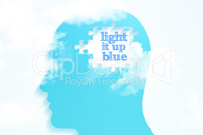 Composite image of light it up blue