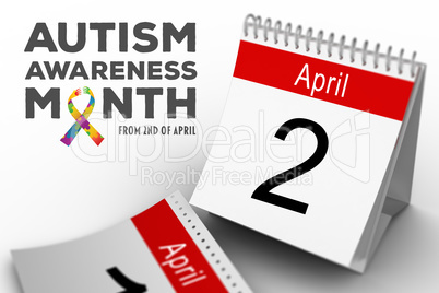 Composite image of autism awareness month