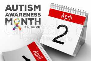 Composite image of autism awareness month