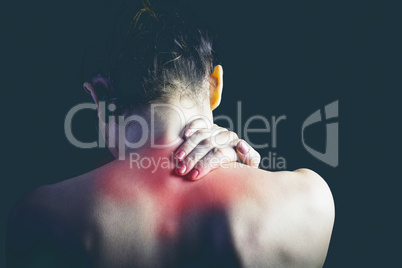 Woman with muscle injury