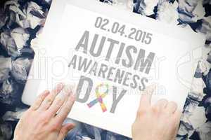 Composite image of autism awareness day