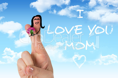 Composite image of fingers as a couple Composite image of fingers as a couple