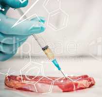 Composite image of science and medical graphic