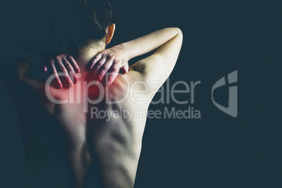 Woman with muscle injury