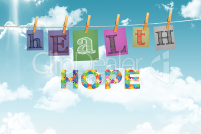 Composite image of autism message of hope