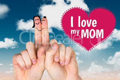 Composite image of fingers as a couple Composite image of fingers as a couple
