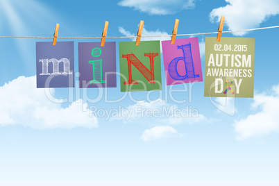 Composite image of autism awareness day