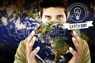 Composite image of earth day graphic