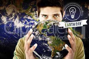 Composite image of earth day graphic