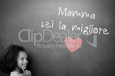 Composite image of italian mothers day message