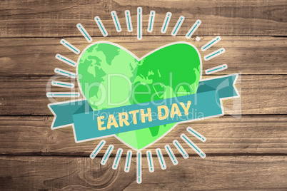 Composite image of earth day graphic