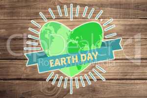 Composite image of earth day graphic