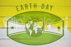 Composite image of earth day graphic