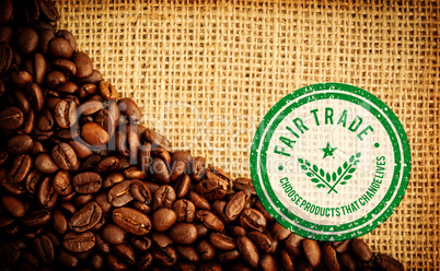 Composite image of fair trade graphic