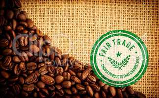 Composite image of fair trade graphic