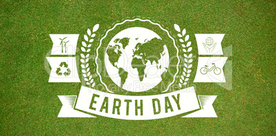 Composite image of earth day graphic