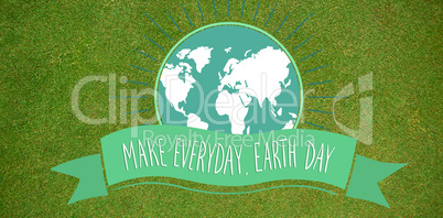 Composite image of earth day graphic