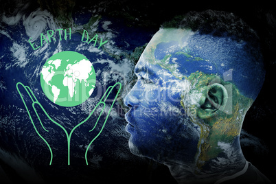 Composite image of earth day graphic