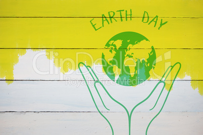 Composite image of earth day graphic