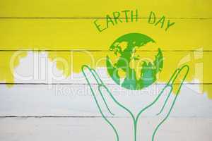 Composite image of earth day graphic