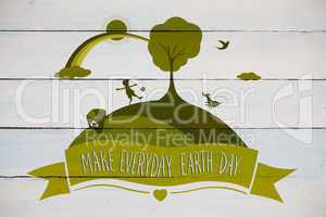 Composite image of earth day graphic