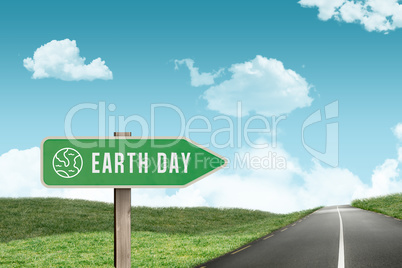 Composite image of earth day ahead