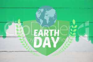 Composite image of earth day graphic