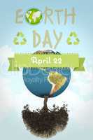 Composite image of earth day graphic