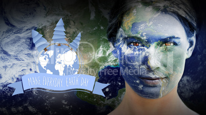 Composite image of earth day graphic