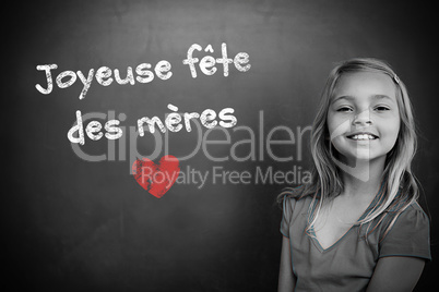 Composite image of french mothers day message