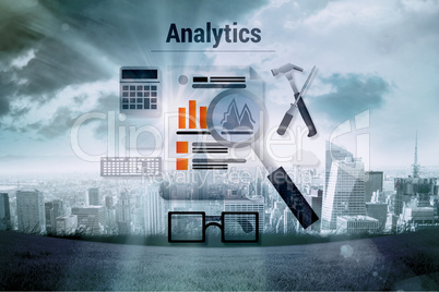Composite image of business analytics