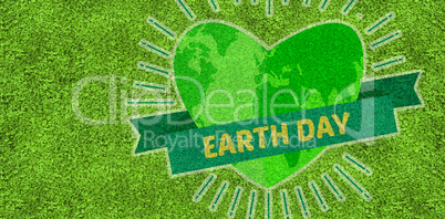 Composite image of earth day graphic