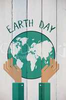 Composite image of earth day graphic