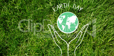 Composite image of earth day graphic